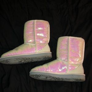 iridescent sparkly sequins uggs